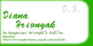 diana hrivnyak business card